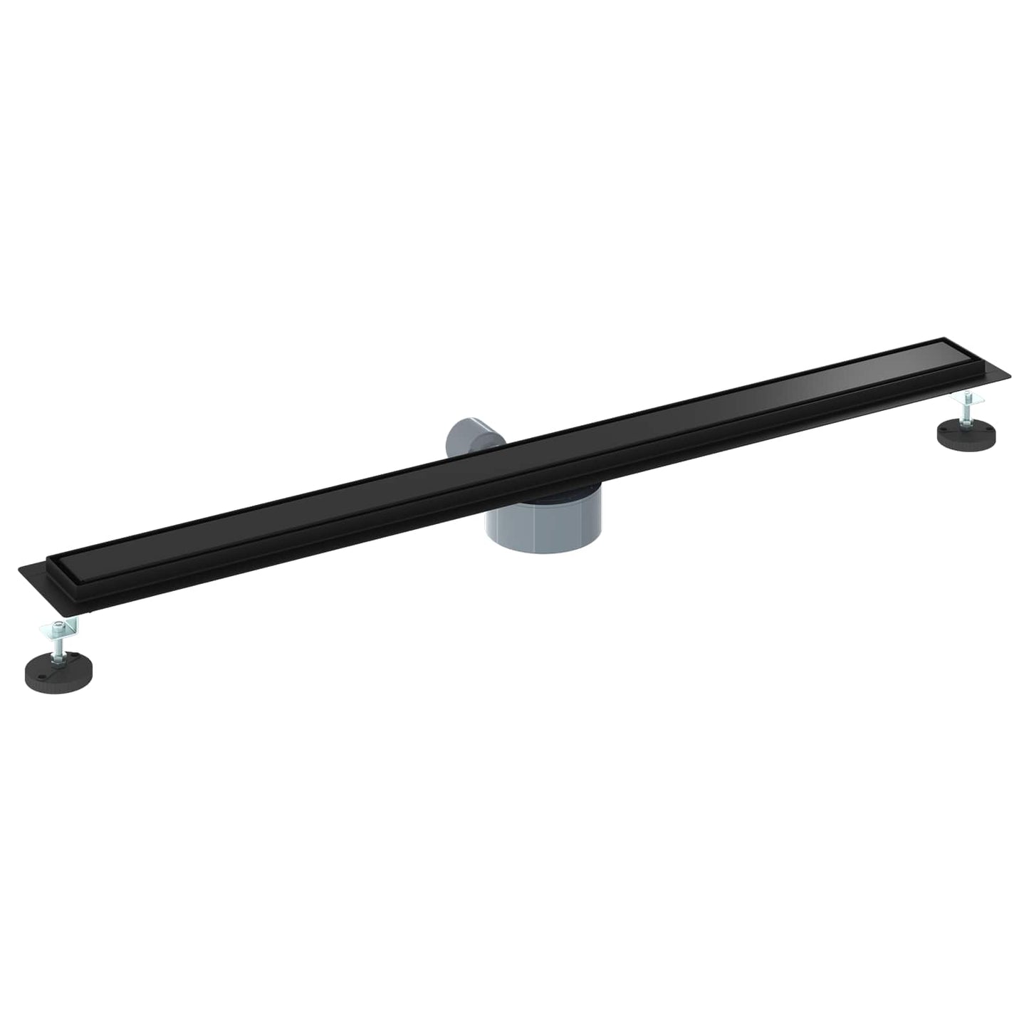 Bruserafløb 2-i-1 med 360° Siphon Sort 100 cm Rustfrit Stål 304