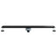 Bruserafløb 2-i-1 med 360° Siphon Sort 100 cm Rustfrit Stål 304