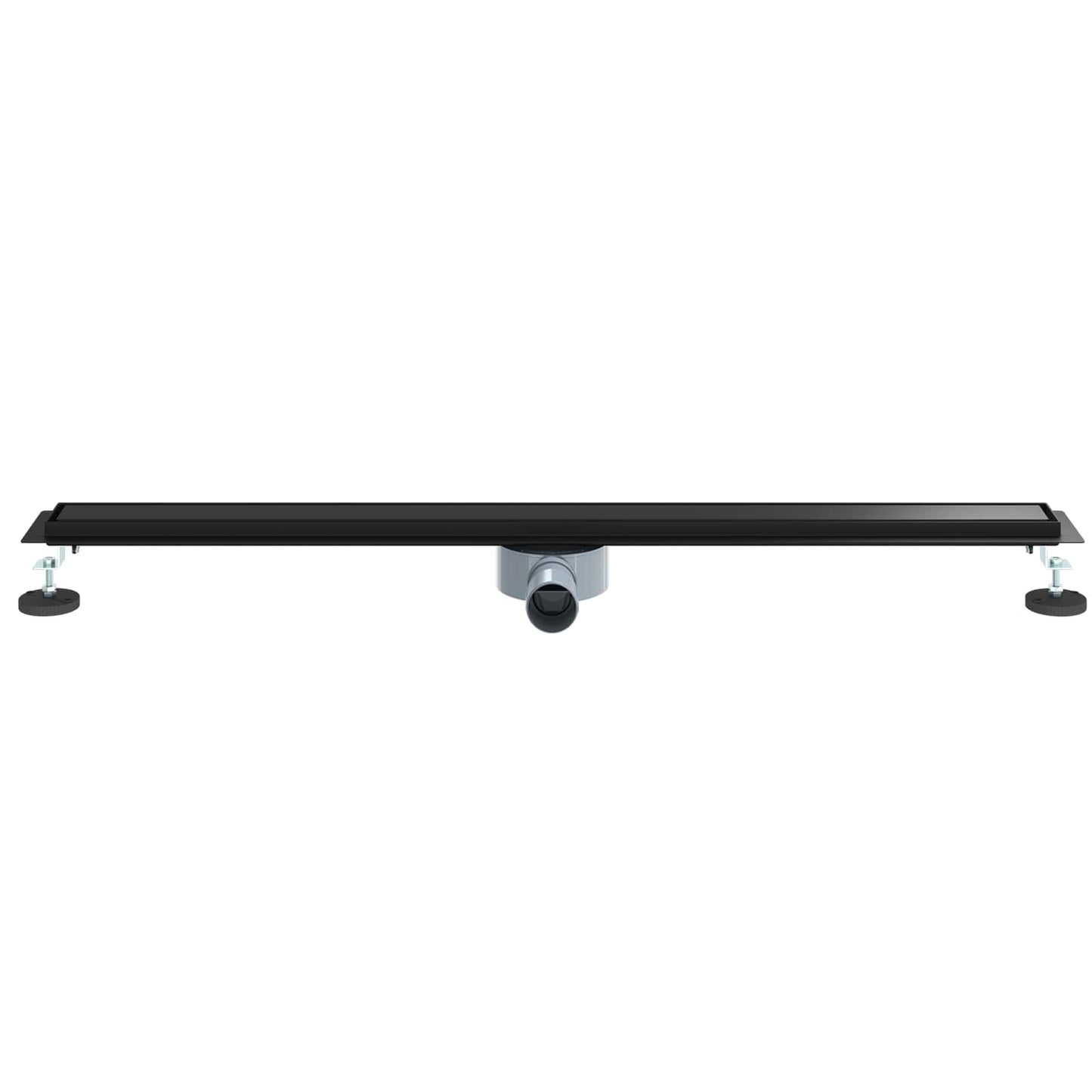 Bruserafløb 2-i-1 med 360° Siphon Sort 100 cm Rustfrit Stål 304