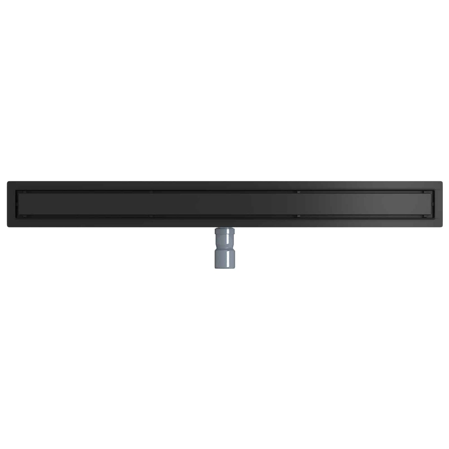 Bruserafløb 2-i-1 med 360° Siphon Sort 100 cm Rustfrit Stål 304