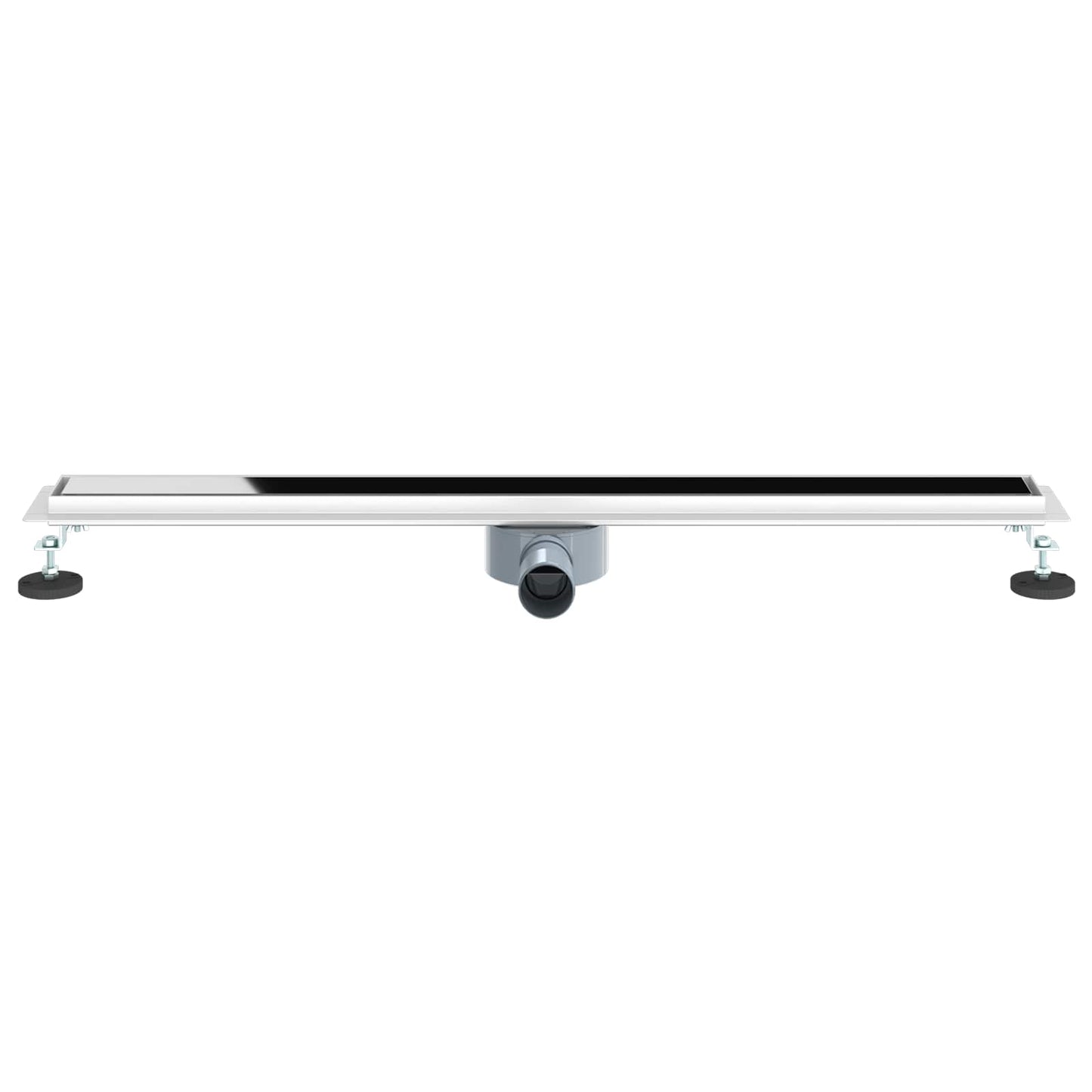 Bruseafløb Glasdæksel med 360° Siphon Sort 90 cm