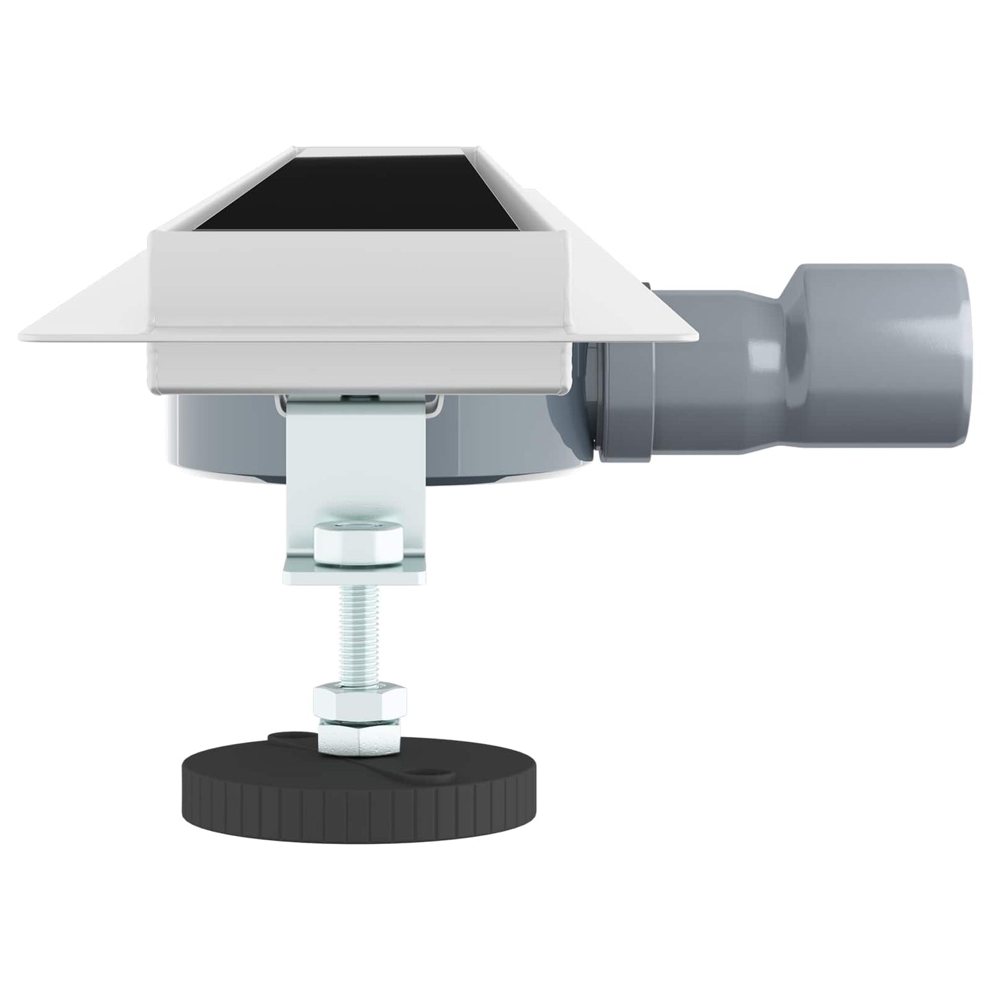 Bruseafløb Glasdæksel med 360° Siphon Sort 90 cm