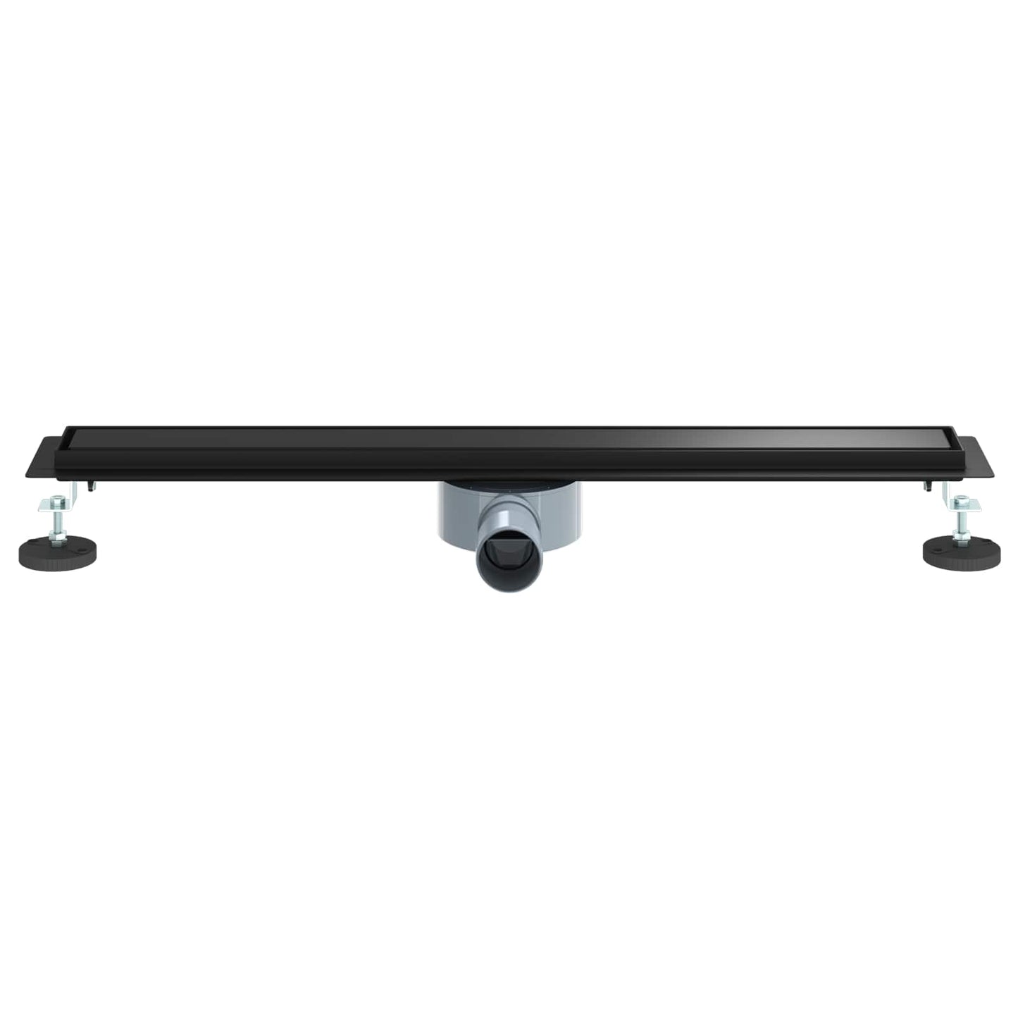 Bruserafløb 2-i-1 med 360° Siphon Sort 70 cm Rustfrit Stål 304