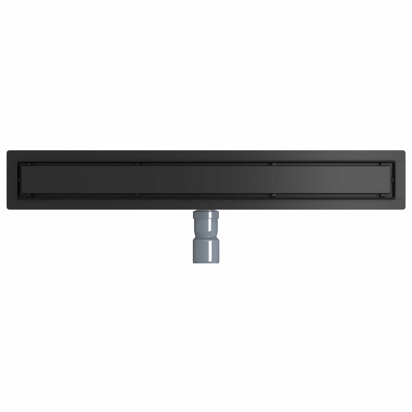 Bruserafløb 2-i-1 med 360° Siphon Sort 70 cm Rustfrit Stål 304
