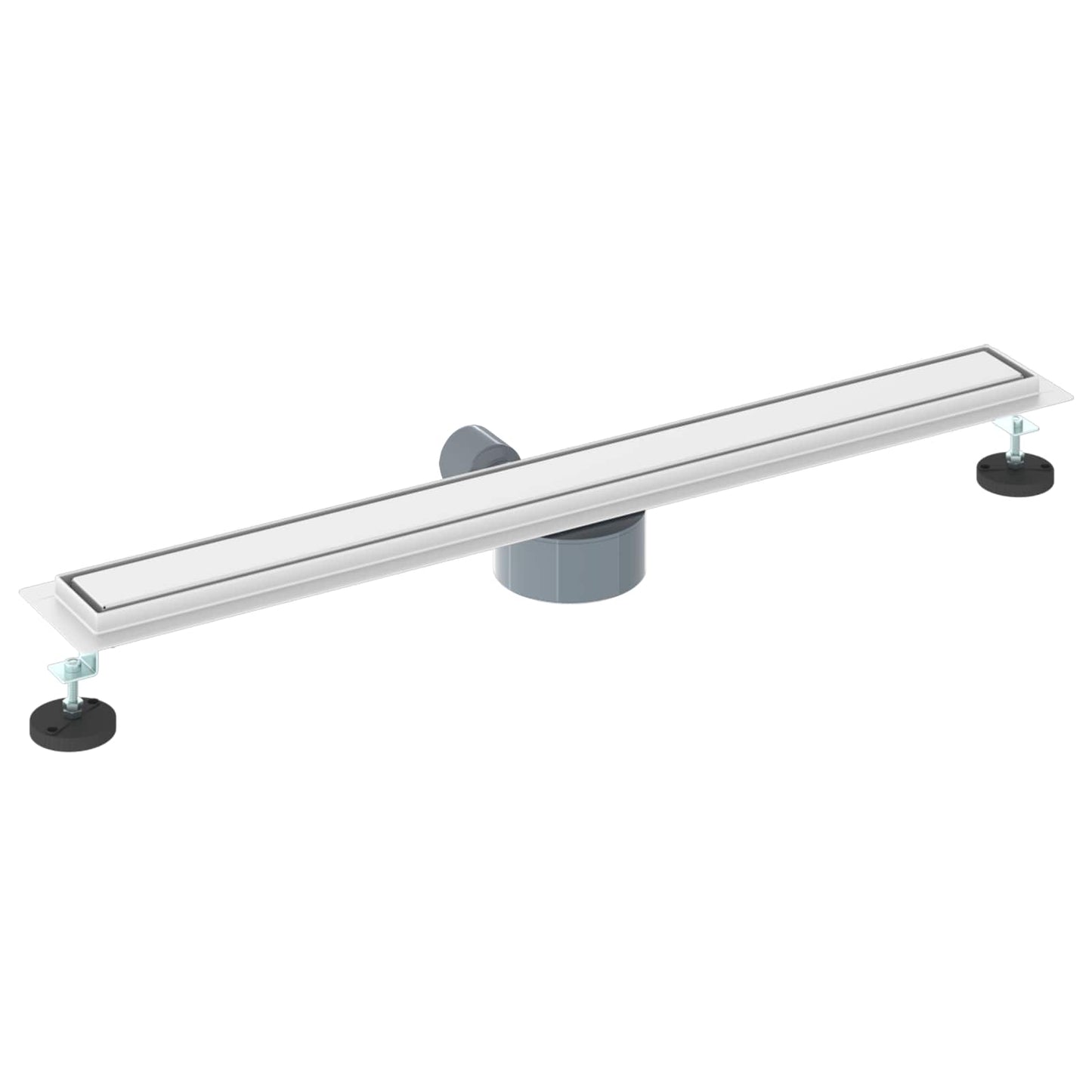 Bruserafløb 2-i-1 med 360° Siphon Sølv 80 cm Rustfrit Stål 304