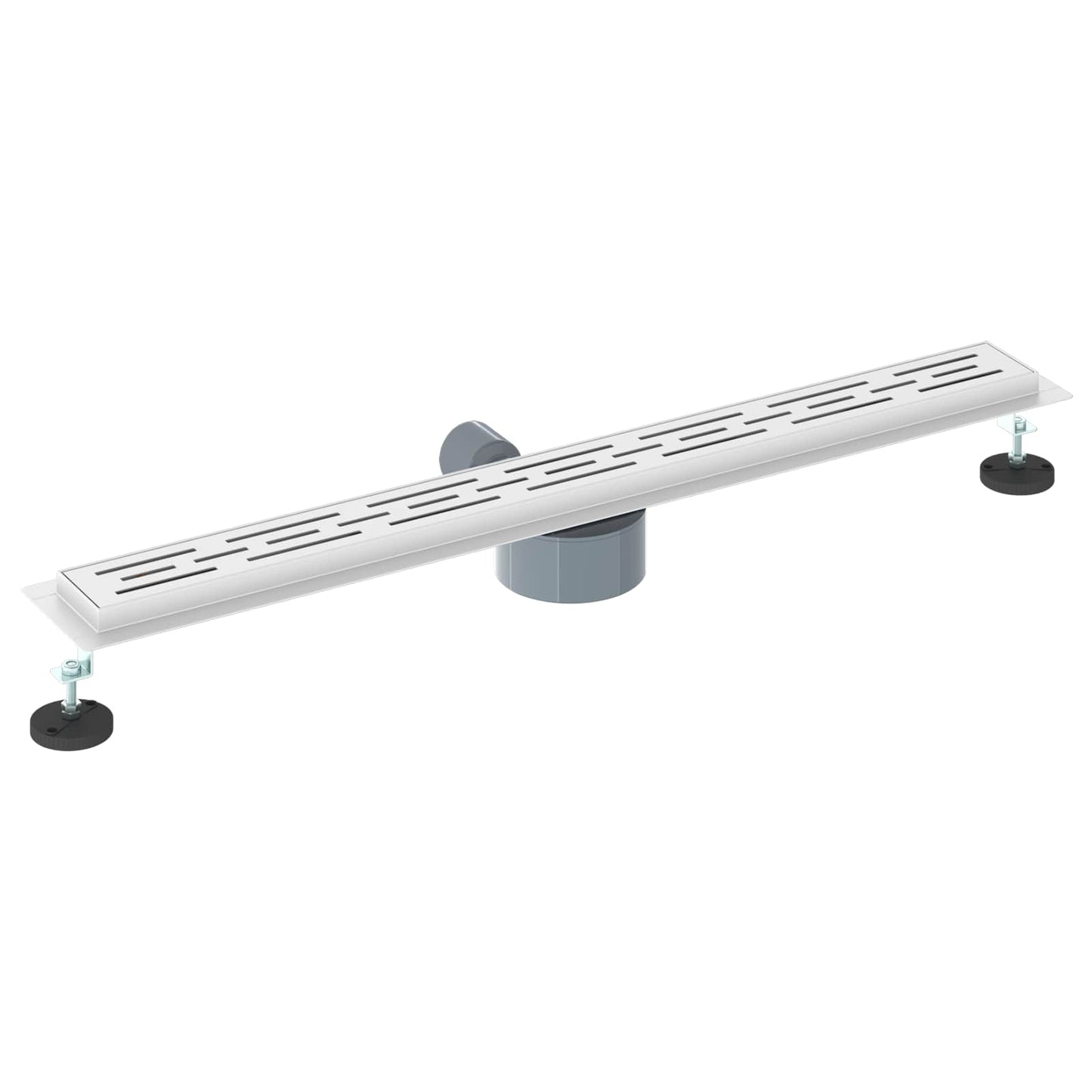 Bruseafløb Linje Design med 360° Siphon Sølv 80 cm