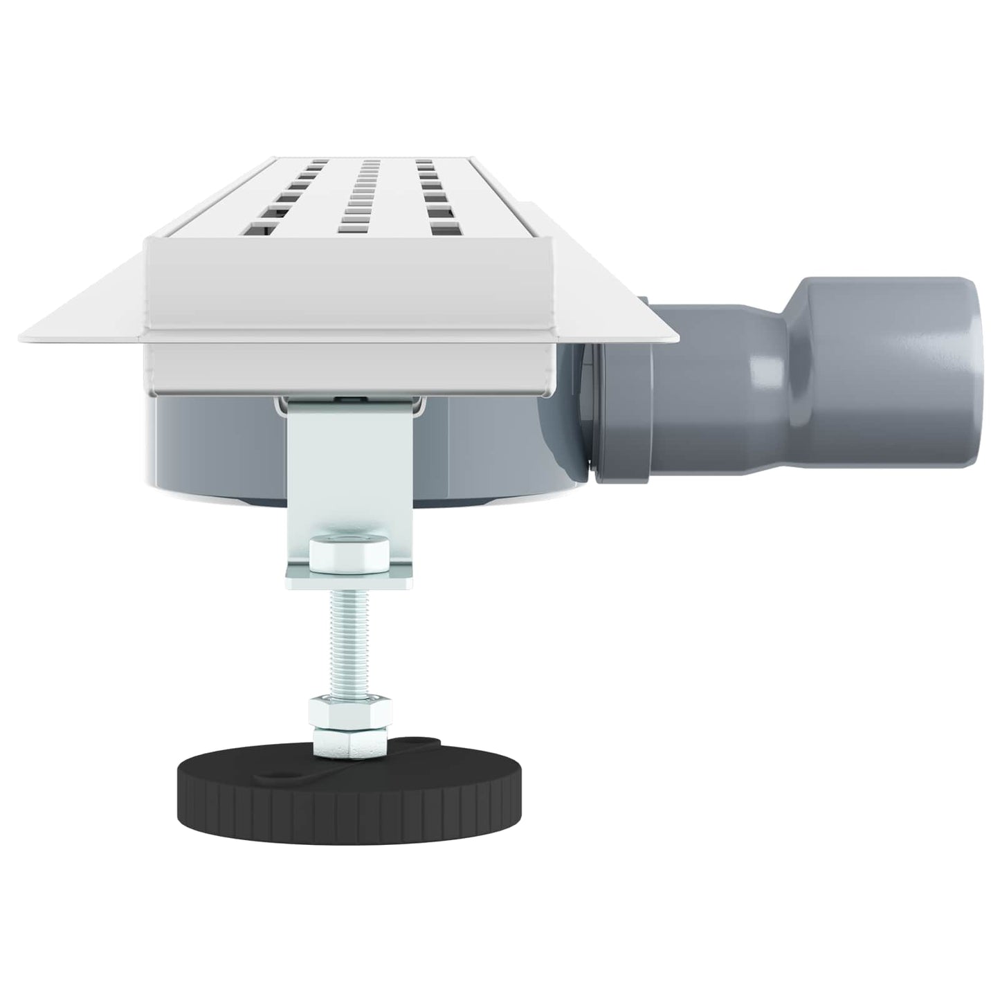 Bruseafløb Linje Design med 360° Siphon Sølv 80 cm