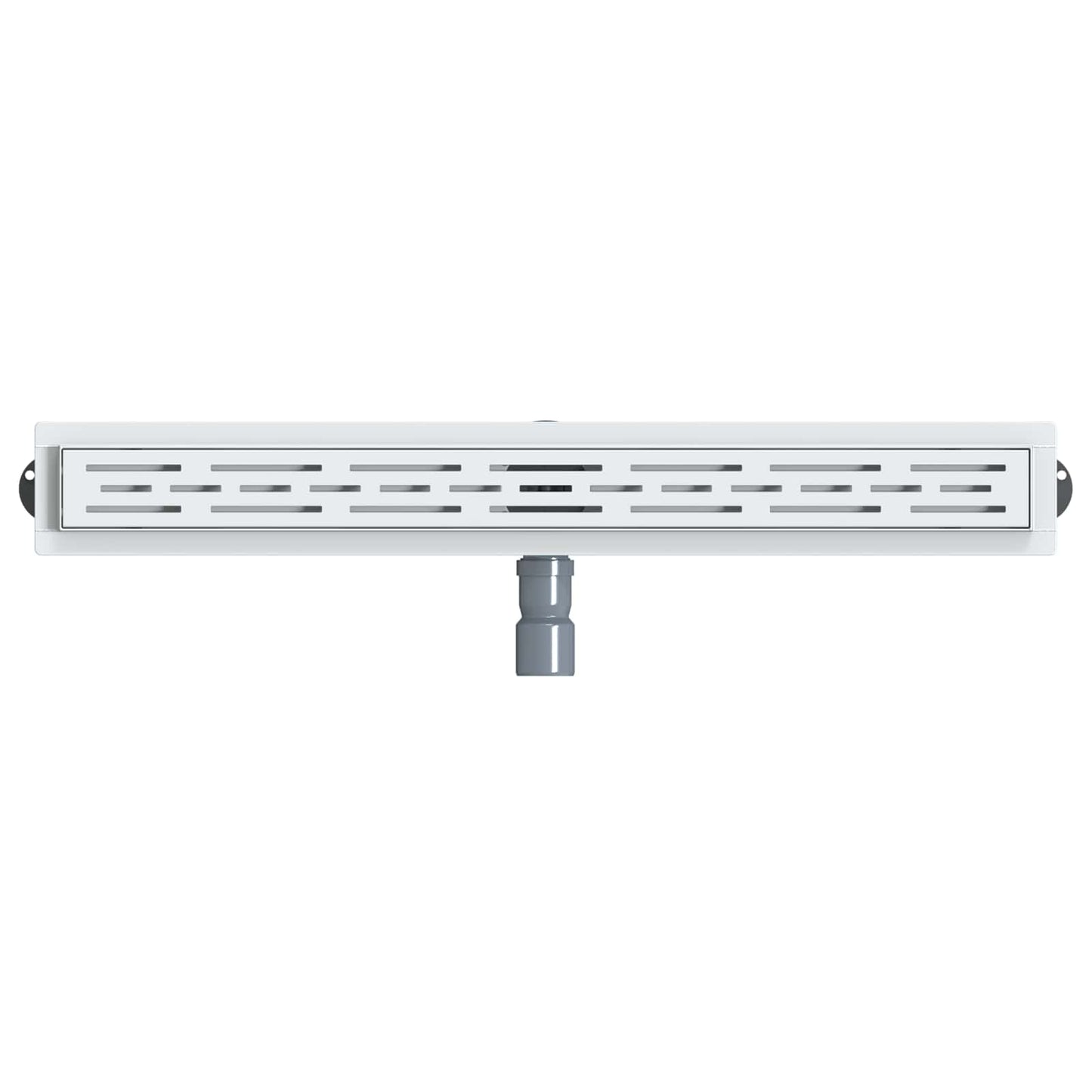Bruseafløb Linje Design med 360° Siphon Sølv 80 cm