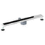 Bruseafløb Glasdæksel med 360° Siphon Sort 80 cm