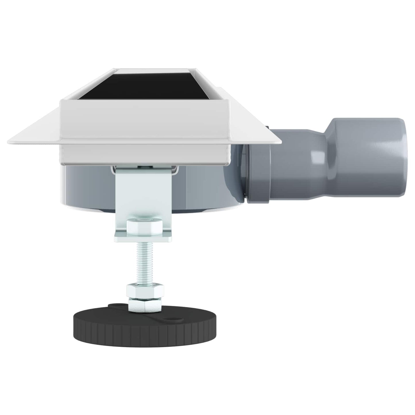 Bruseafløb Glasdæksel med 360° Siphon Sort 80 cm
