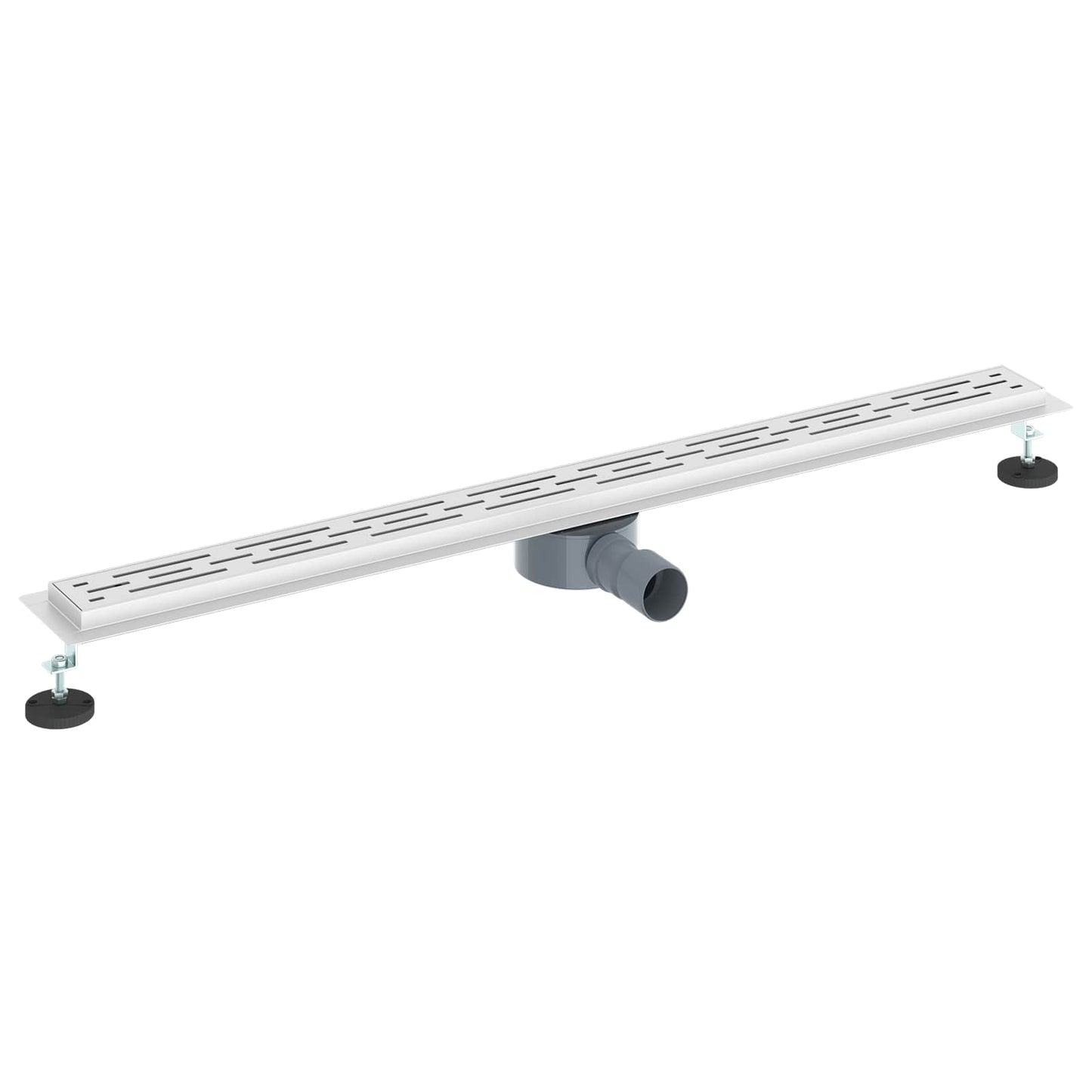 Bruseafløb Linje Design med 360° Siphon Sølv 100 cm