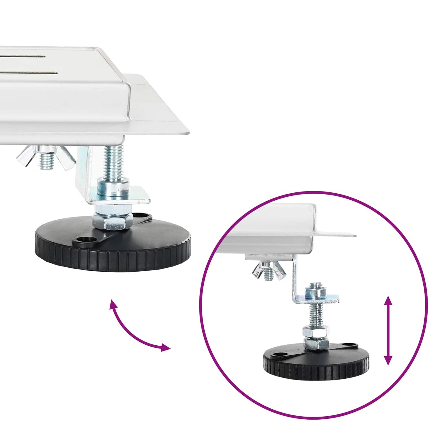 Bruseafløb Linje Design med 360° Siphon Sølv 100 cm