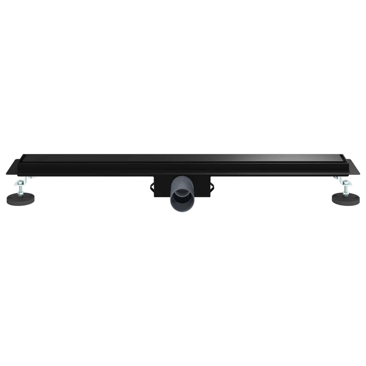 2 i 1 bruserafløb Sort 80 cm Rustfrit Stål 304