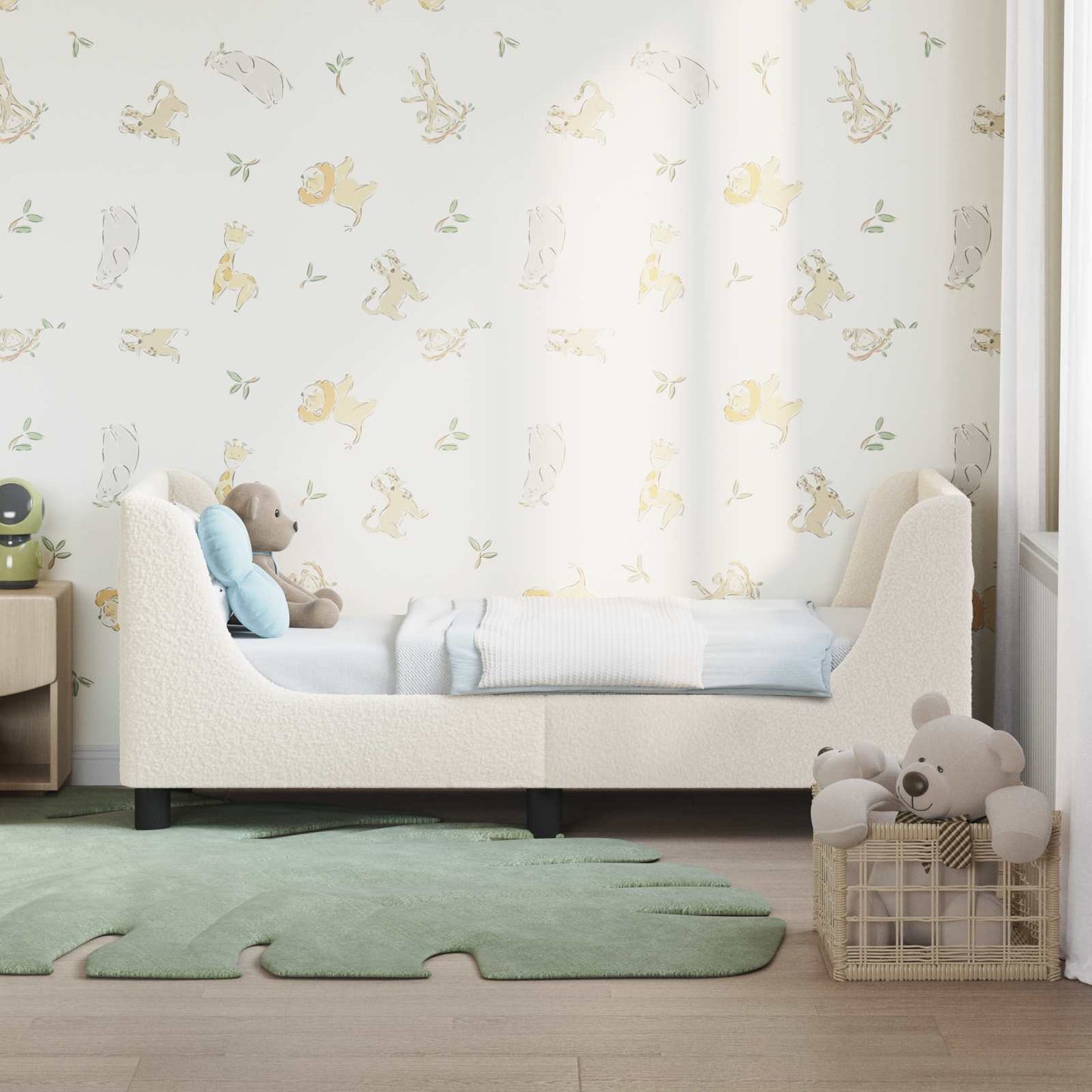 Sengestel til tumling med hovedgærde Cremefarvet 70 x 140 cm