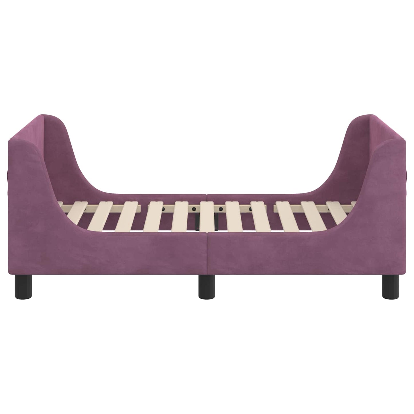 Sengestel til tumling med hovedgærde Lilla 70 x 140 cm Fløjl