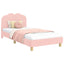 Børnesengestel med hovedgærde Lyserød 80 x 200 cm Bouclé