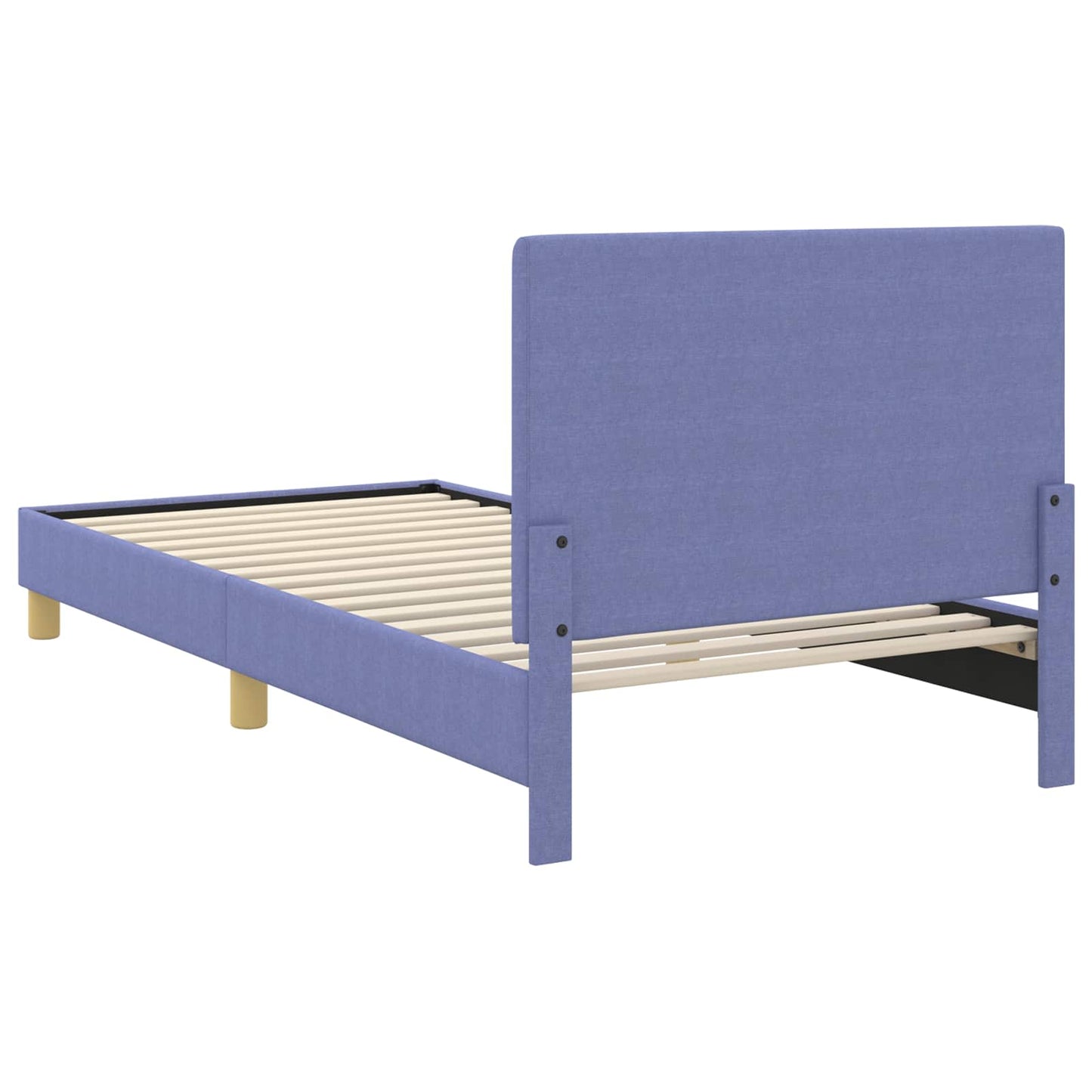 Børnesengestel med hovedgærde Jeans blå 90 x 200 cm Stof
