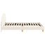 Børnesengestel med hovedgærde Cremefarvet 90 x 200 cm Bouclé