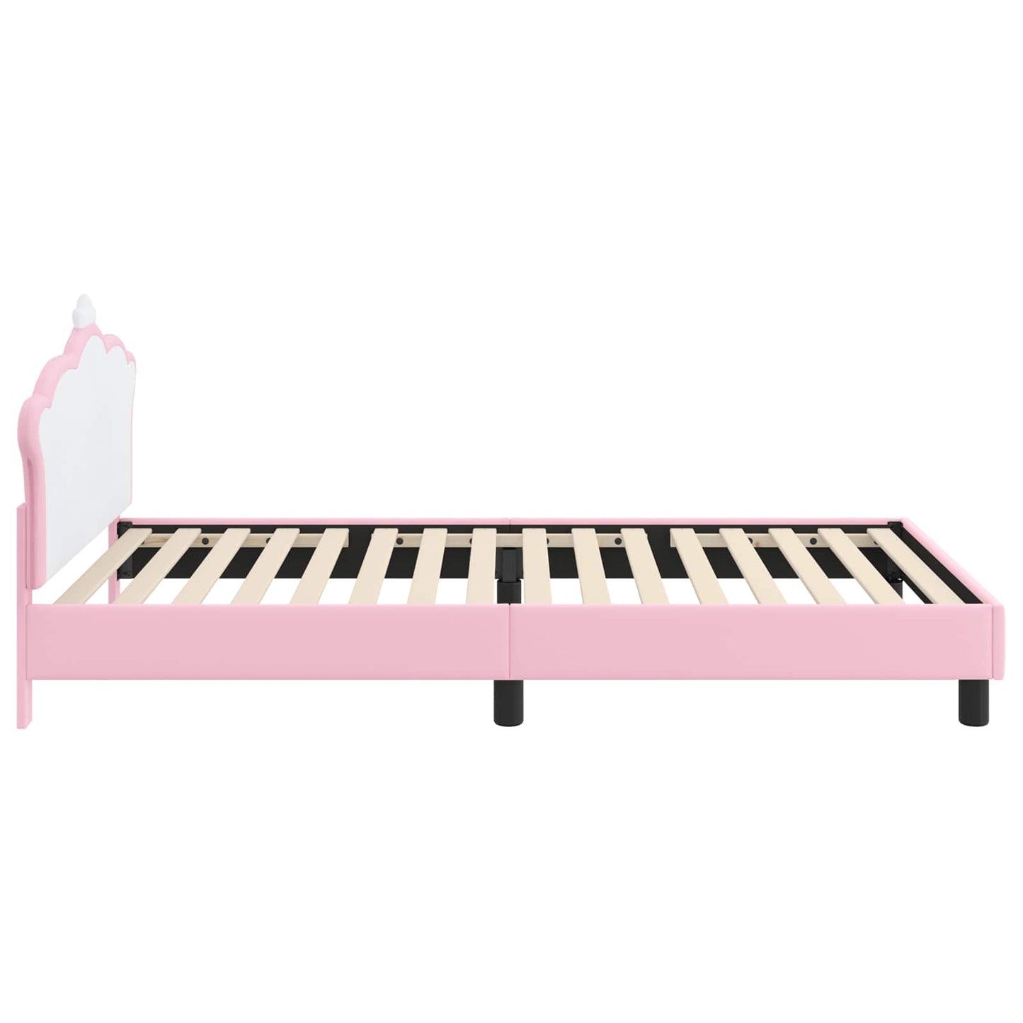 Børnesengestel med hovedgærde Lyserød 90 x 190 cm PU