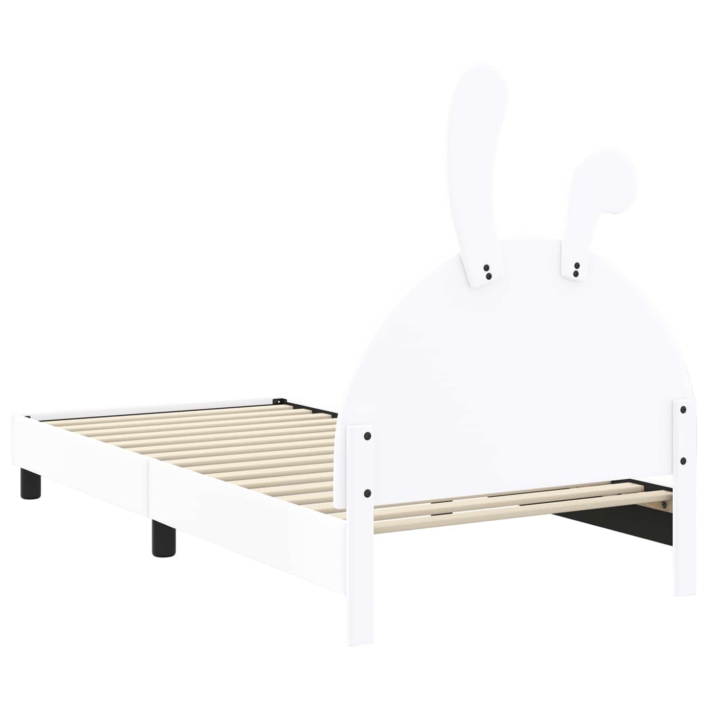 Børnesengestel med hovedgærde Hvid 90 x 190 cm PU