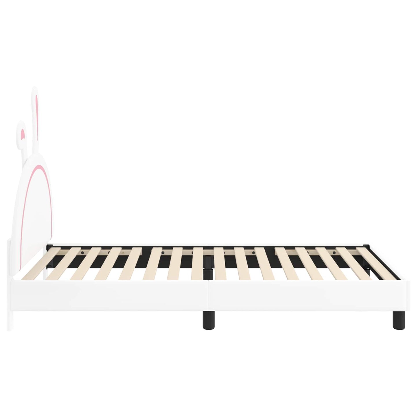 Børnesengestel med hovedgærde Hvid 90 x 190 cm PU