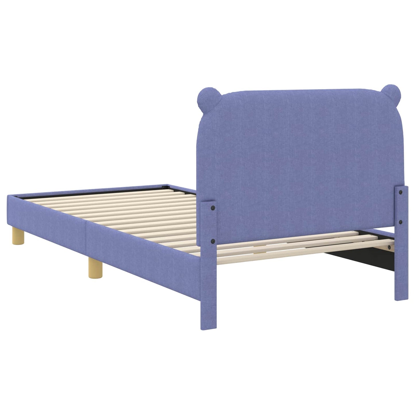 Børnesengestel med hovedgærde Jeans blå 90 x 190 cm Stof