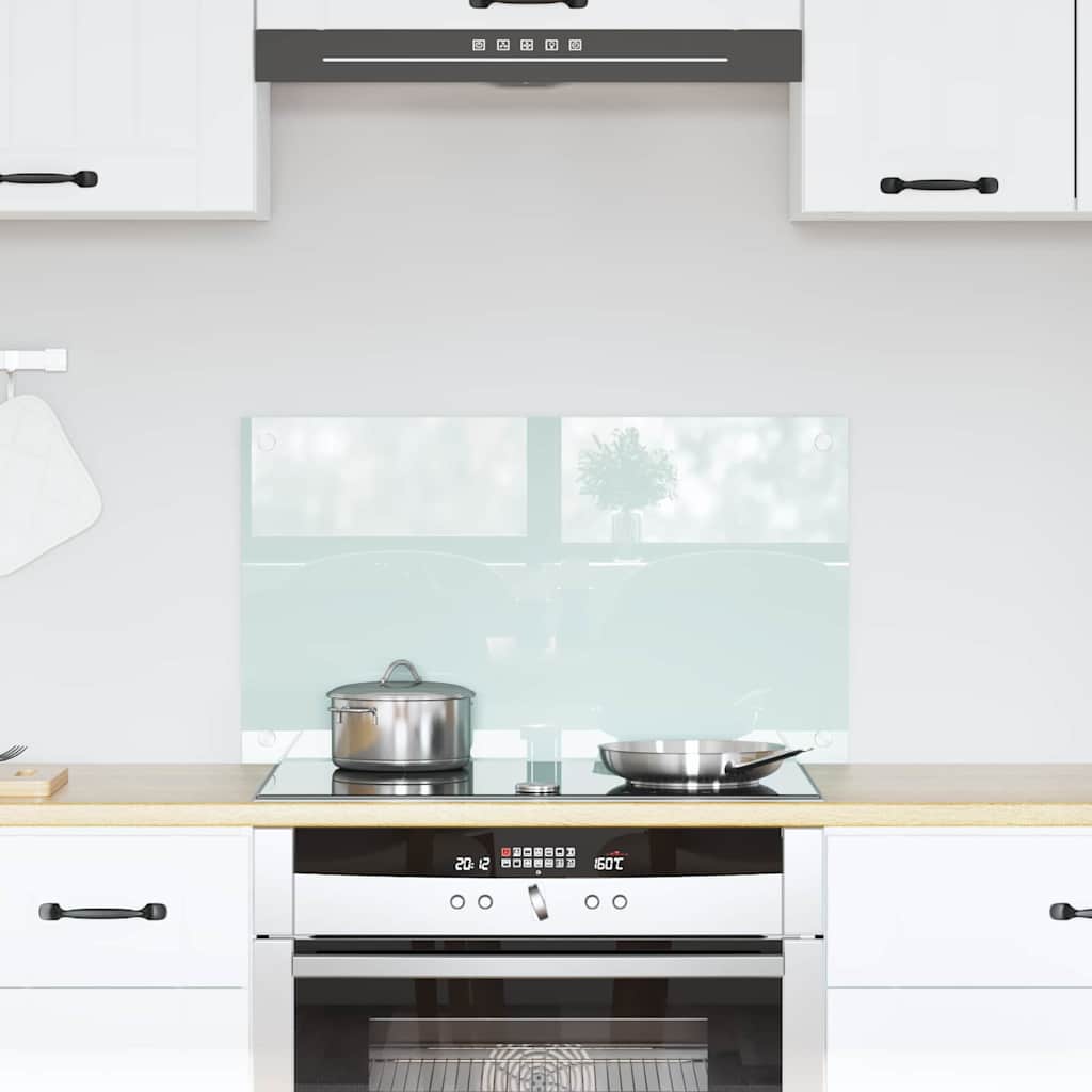 Køkkenbacksplash Mælk 70 x 40 cm hærdet glas