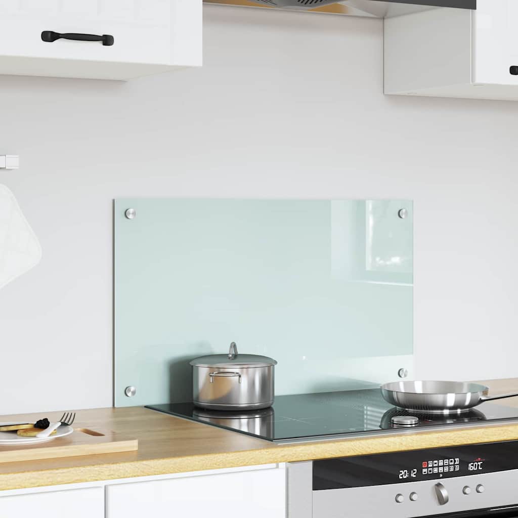 Køkkenbacksplash Mælk 70 x 40 cm hærdet glas