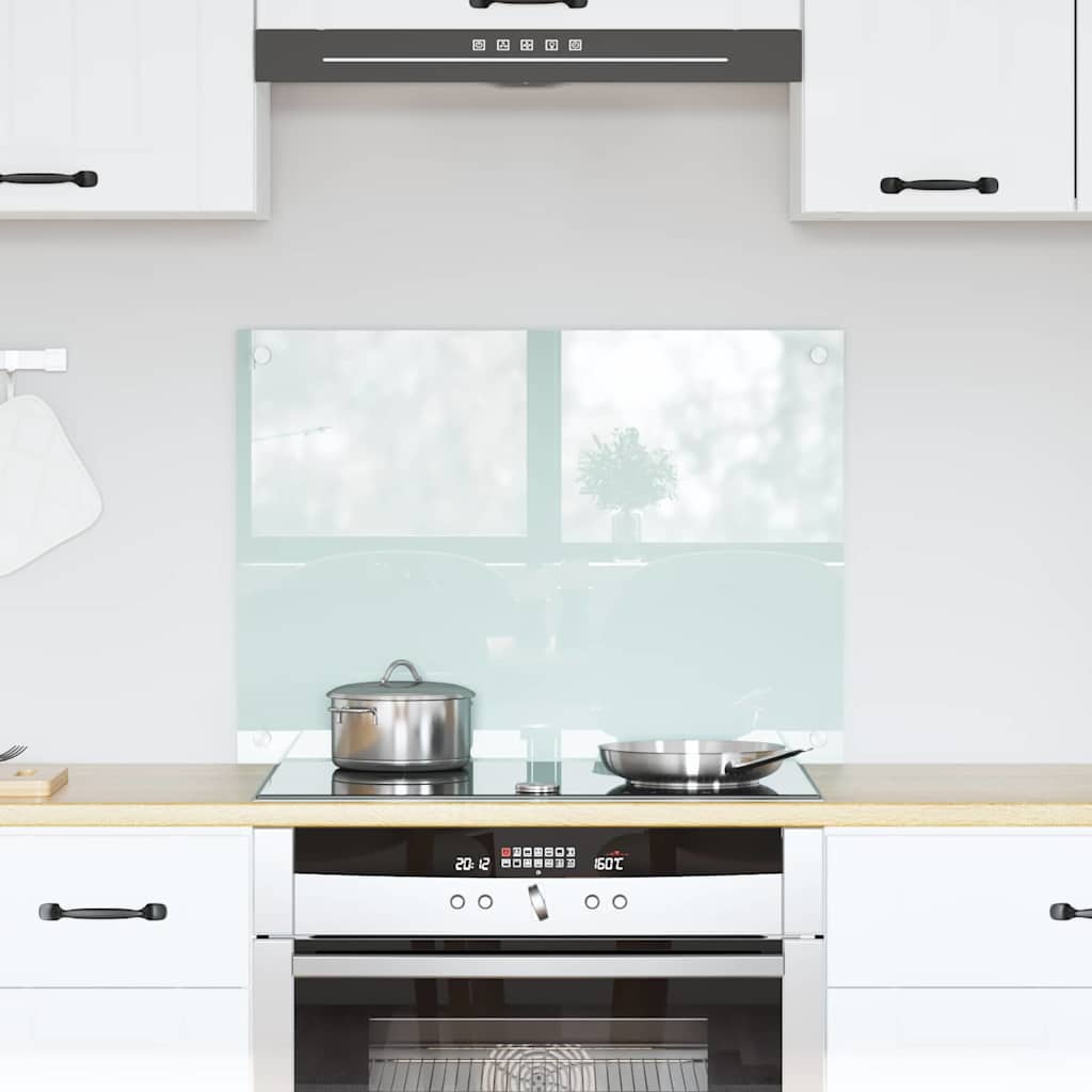 Køkkenbacksplash Mælk 70 x 50 cm hærdet glas billede