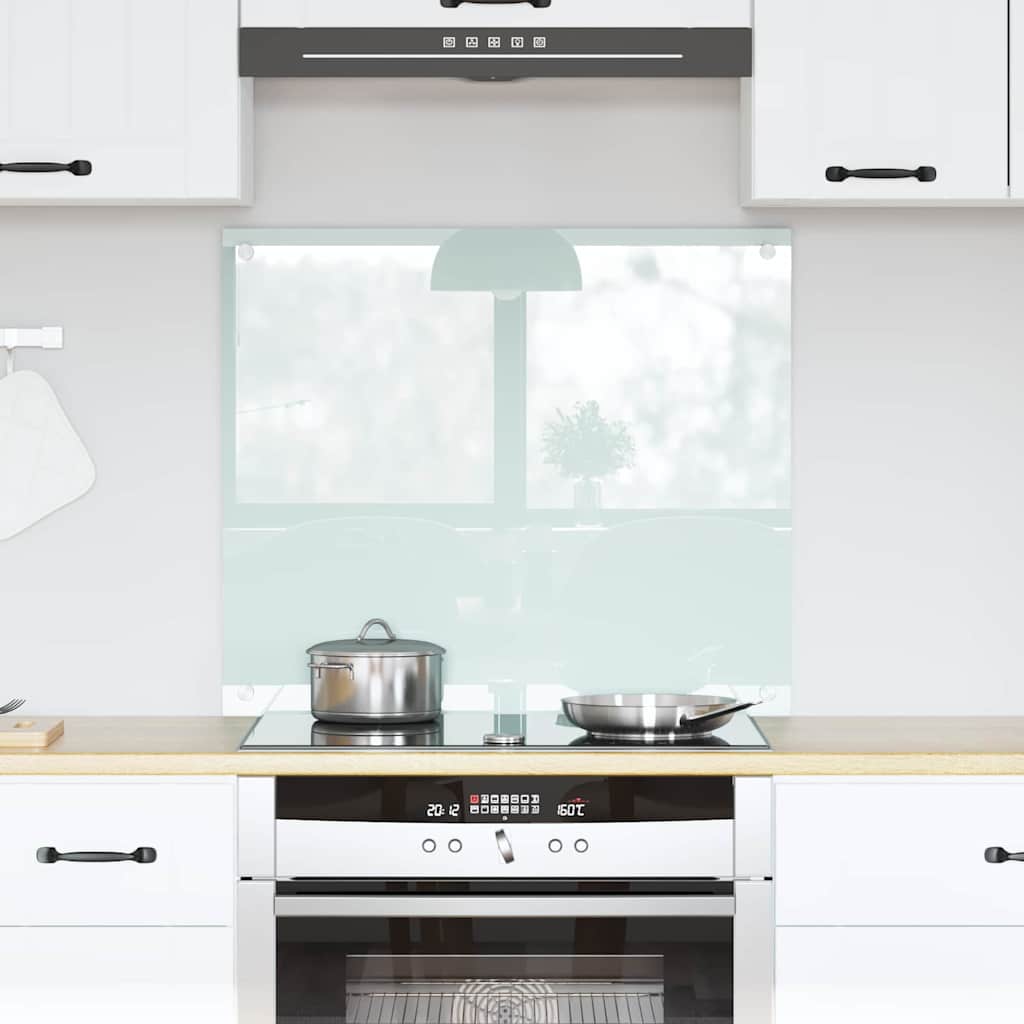Køkkenbacksplash Mælk 70 x 60 cm hærdet glas billede
