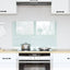 Køkkenbacksplash Mælk 80 x 50 cm hærdet glas