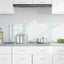 Køkkenbacksplash Mælk 100 x 40 cm hærdet glas