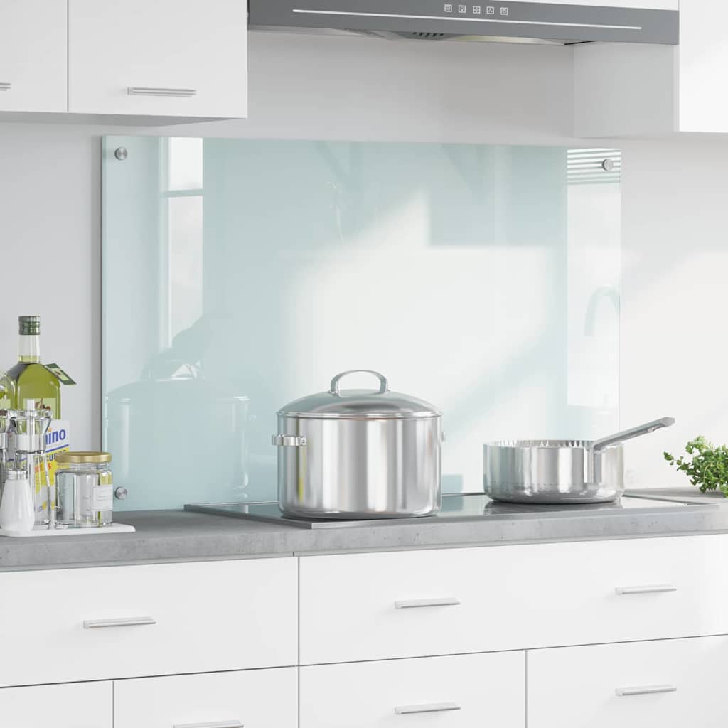Køkkenbacksplash Mælk 100 x 60 cm hærdet glas billede