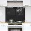 Køkkenbacksplash Sort 80 x 60 cm hærdet glas