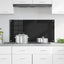 Køkkenbacksplash Sort 100 x 50 cm hærdet glas