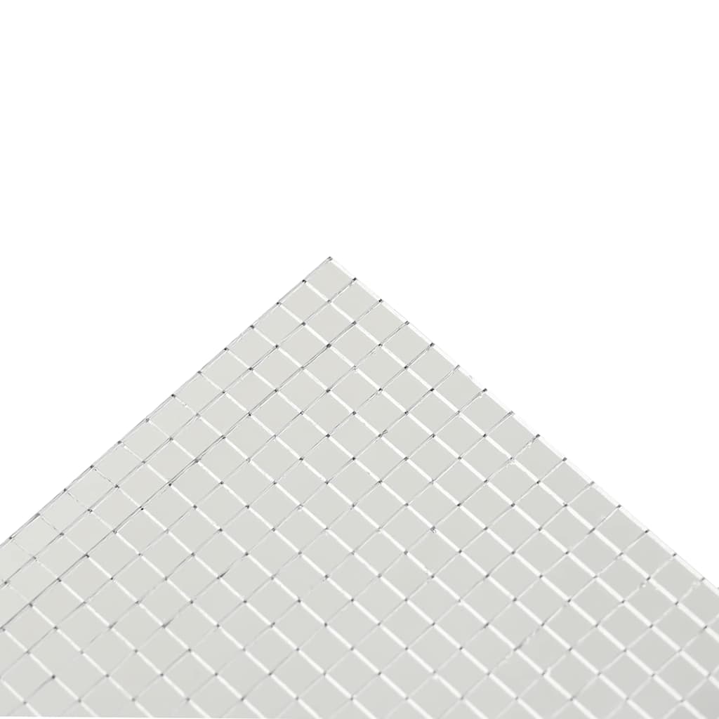 Spejl Mosaik Flise Geometrisk 3 pcs Sølv 30 x 30 cm Glas