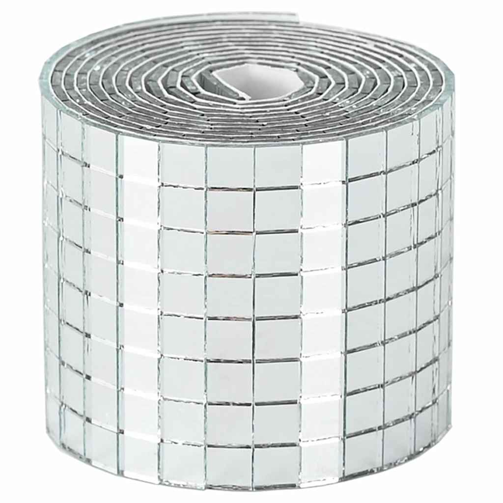 Spejl Mosaik Flise Geometrisk 3 pcs Sølv 100 x 4 cm Glas