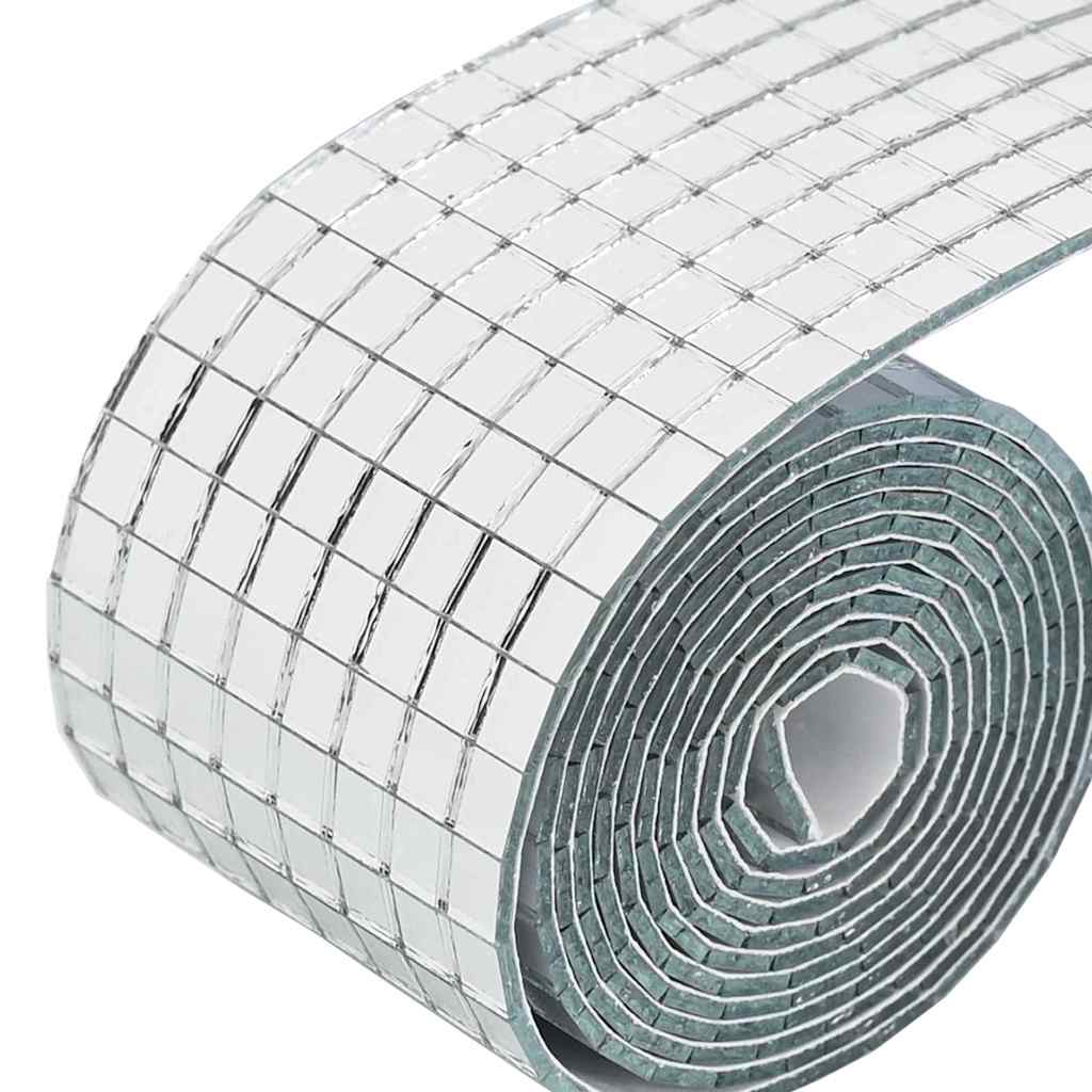 Spejl Mosaik Flise Geometrisk 12 pcs Sølv 100 x 4 cm Glas