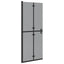 Walk-In brusevæg Sort 80 x 6,5 x 190 cm