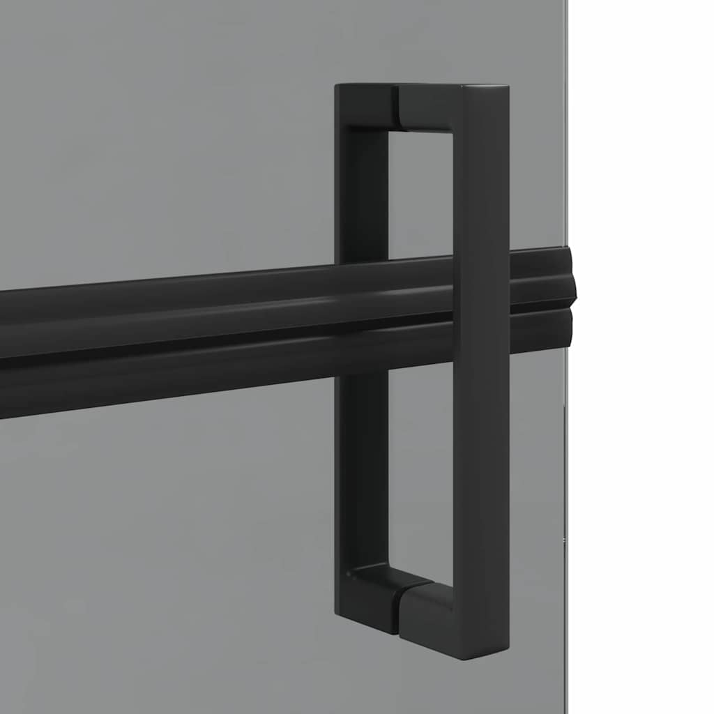 Walk-In brusevæg Sort 100 x 6,5 x 190 cm