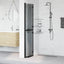 Walk-In brusevæg Sort 100 x 6,5 x 190 cm