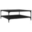 Sofabord Sort eg 100 x 100 x 40 cm Konstrueret træ