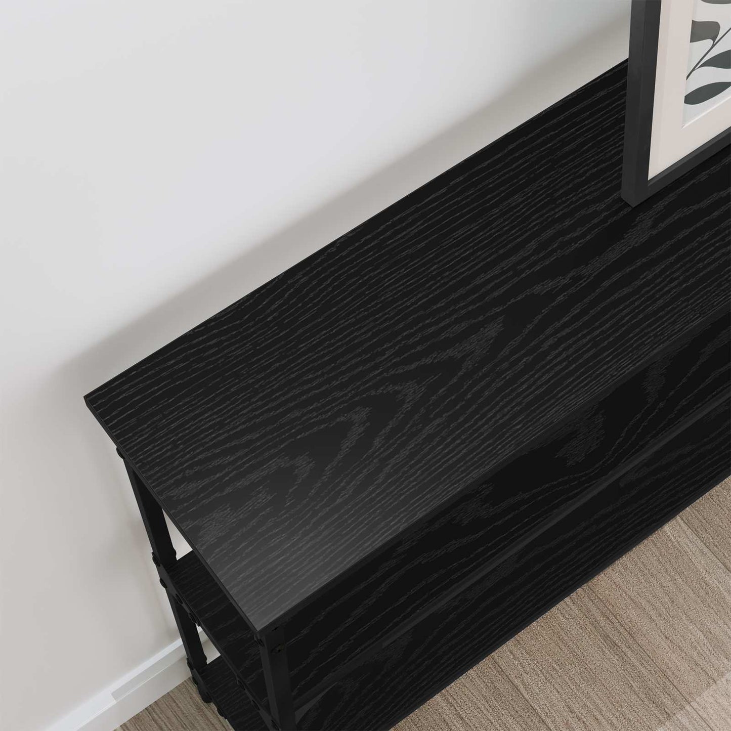 Konsolbord Sort eg 100 x 22,5 x 75 cm Konstrueret træ