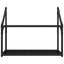 Væghylde med hylde Sort eg 60 x 21 x 51 cm Konstrueret træ