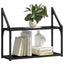 Væghylde med hylde Sort eg 60 x 21 x 51 cm Konstrueret træ