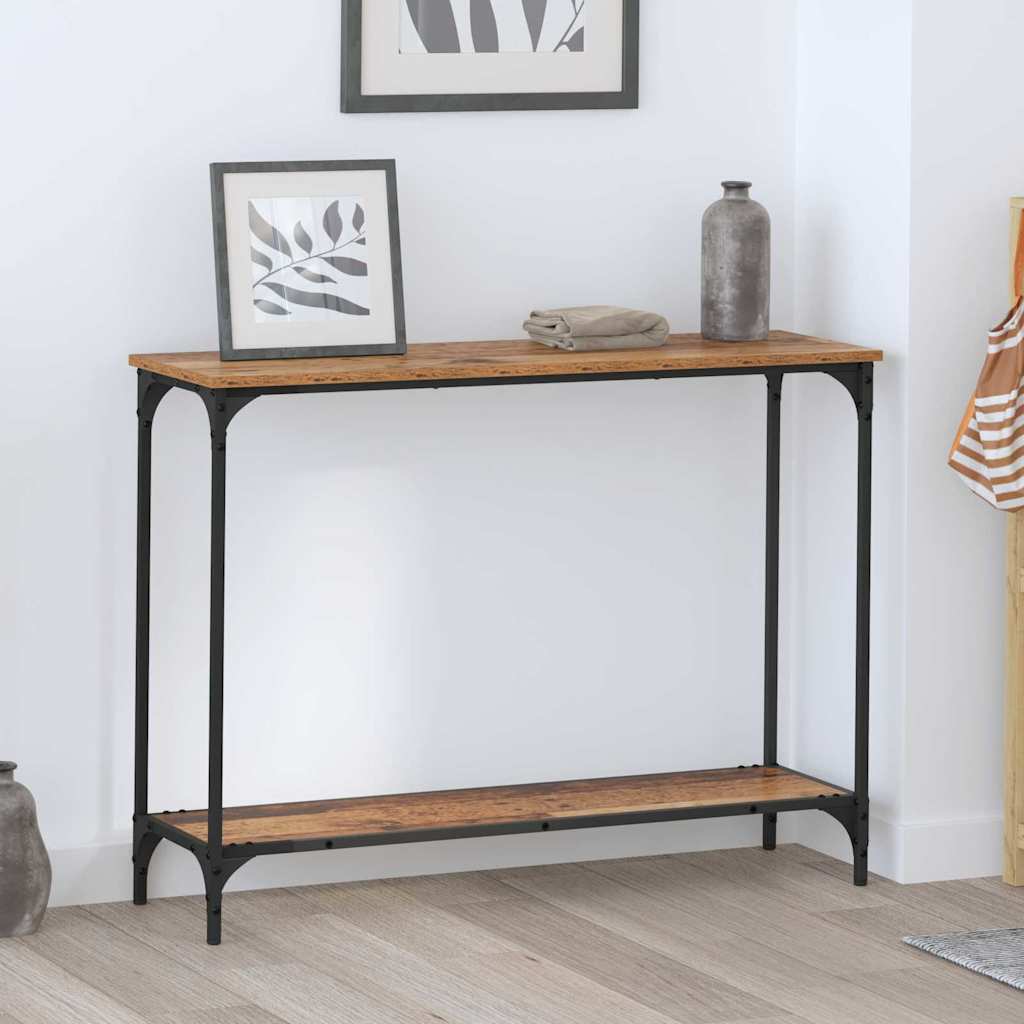 Konsolbord Gammelt træ 101 x 30.5 x 75 cm Konstrueret træ