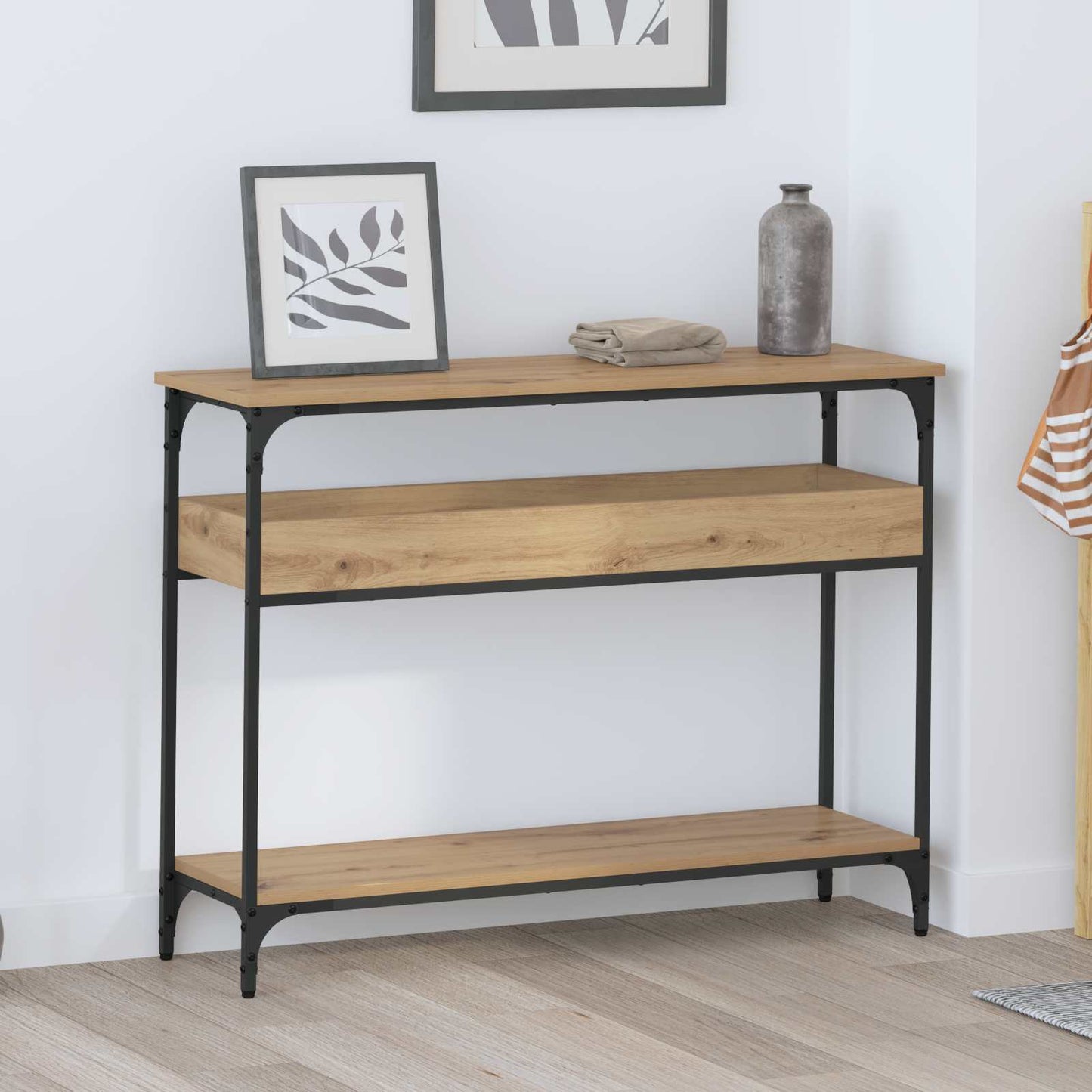 Konsolbord artisan eg 100 x 29 x 75 cm Konstrueret træ