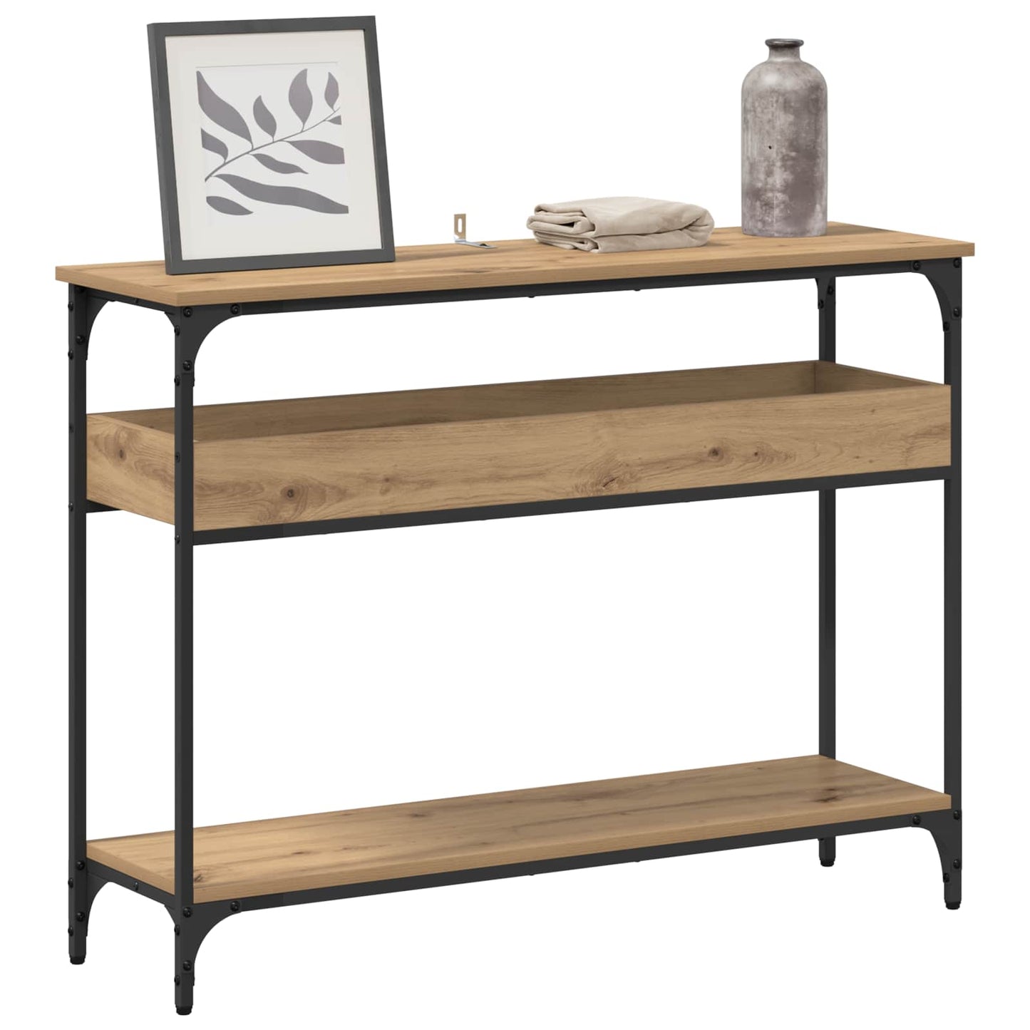 Konsolbord artisan eg 100 x 29 x 75 cm Konstrueret træ