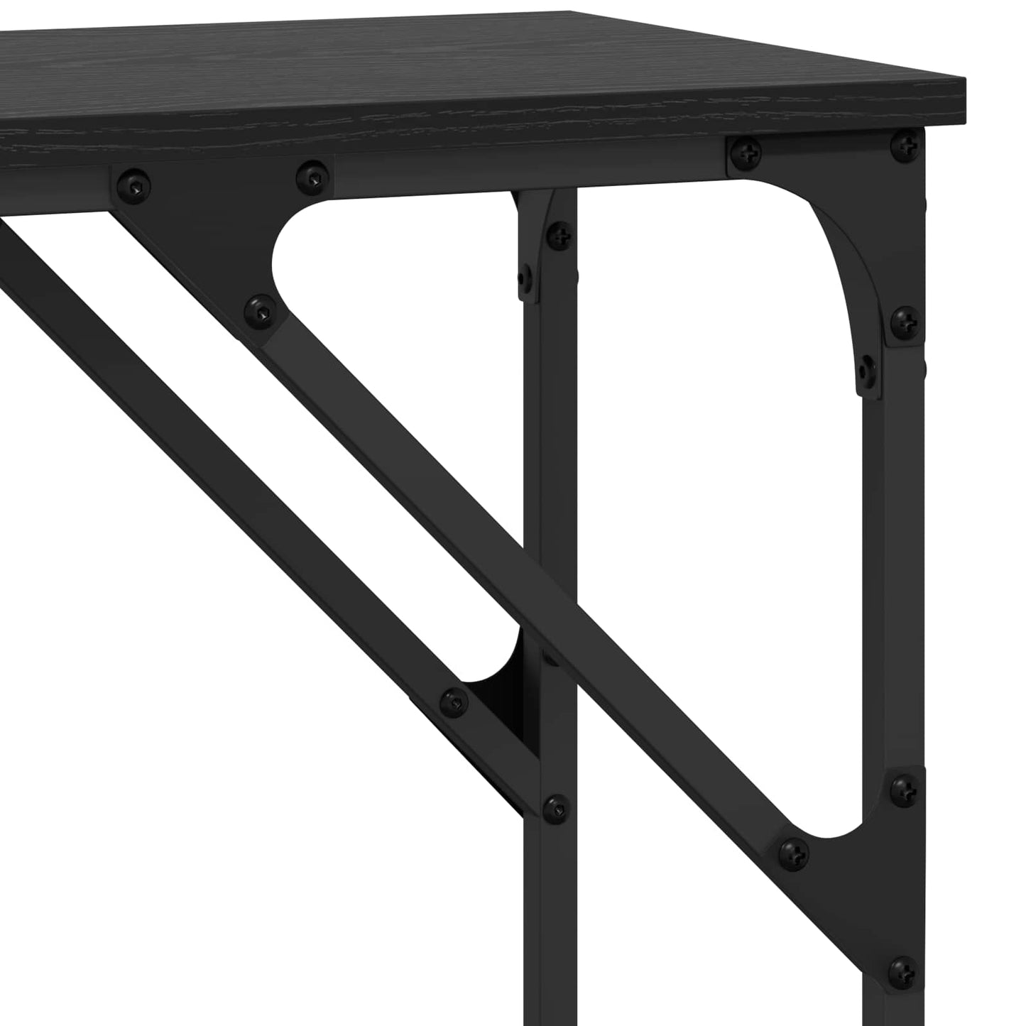 Konsolbord Sort eg 140 x 29 x 75 cm Konstrueret træ