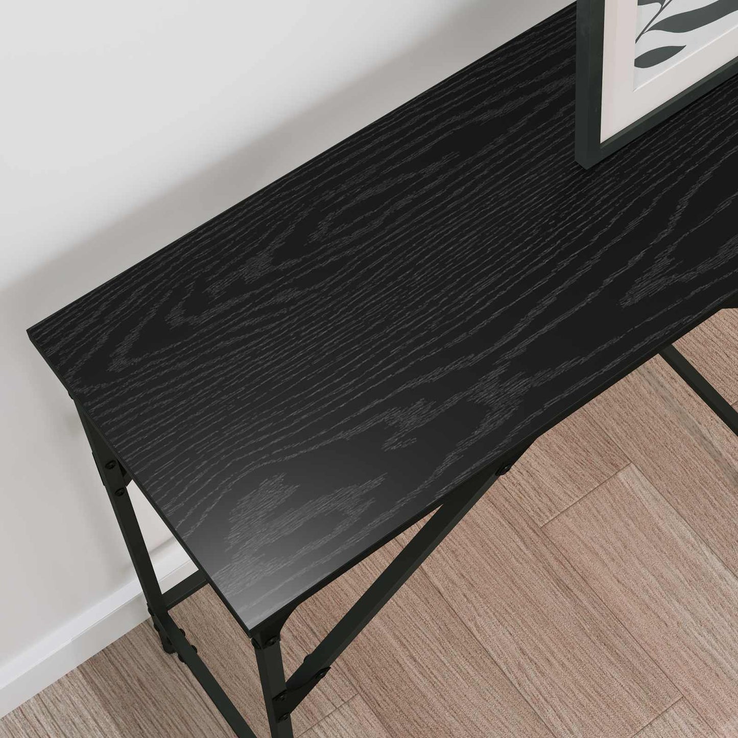 Konsolbord Sort eg 140 x 29 x 75 cm Konstrueret træ